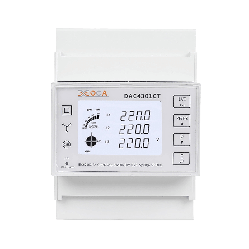 Dac4301CT DIN sínes AC háromfázisú transzformátor energiamérővel