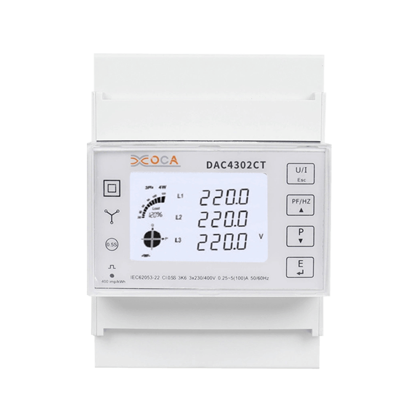 Dac4302CT DIN sínes AC háromfázisú intelligens energiamérő