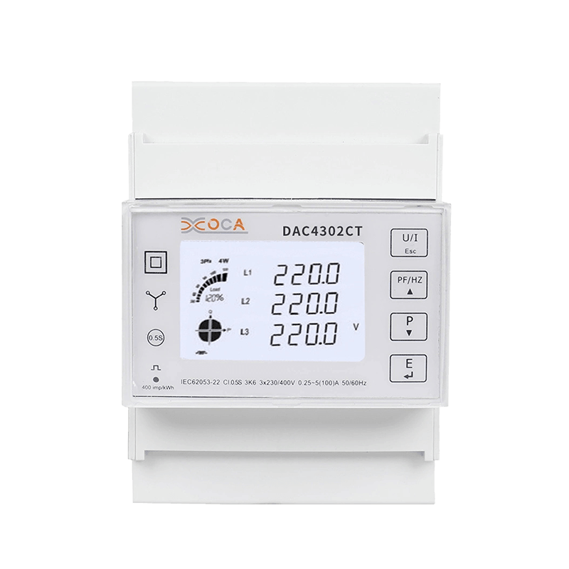 Dac4302CT DIN sín háromfázisú Modbus Tuya elektromos energiamérő teljesítménymérő