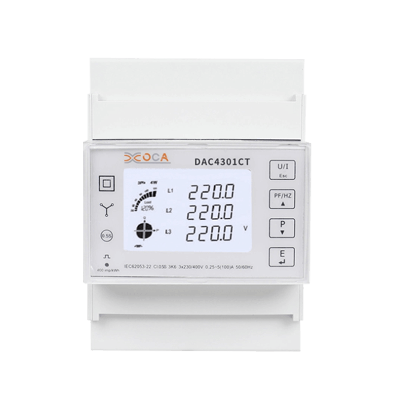 Dac4301CT DIN sínes CT háromfázisú Modbus teljesítménymérő