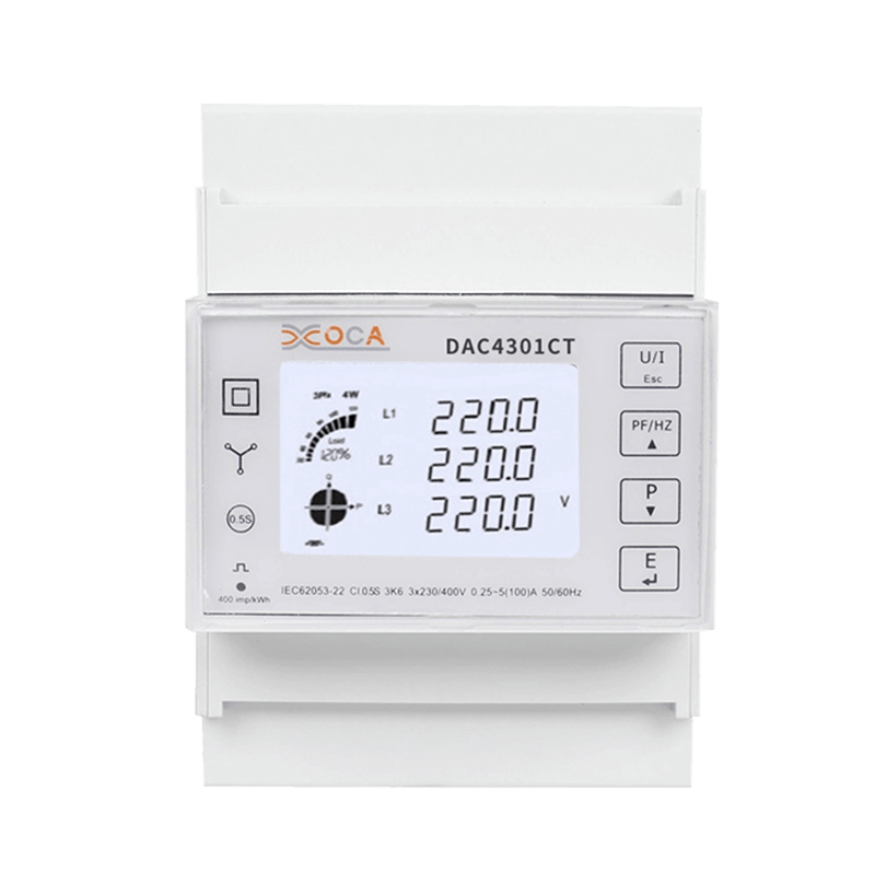 Dac4301CT háromfázisú RS485 Modbus DIN sínes digitális energiamérő