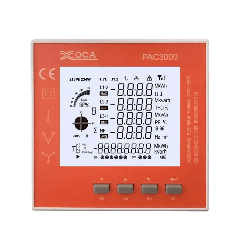 PAC3100 Smart Digital LCD WiFi elektronikus teljesítménymérő