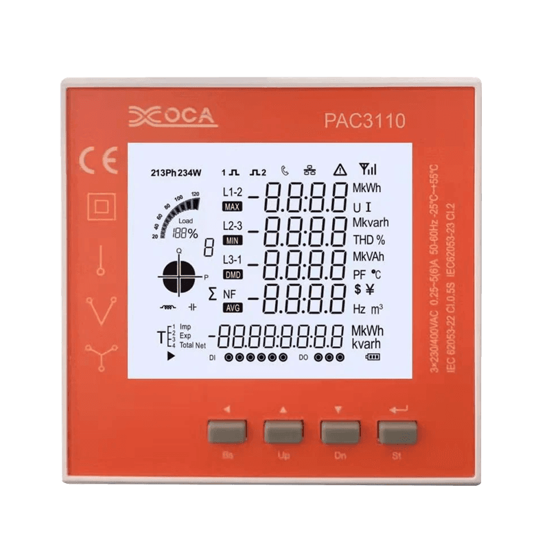 PAC3100 Smart Digital LCD WiFi elektronikus teljesítménymérő