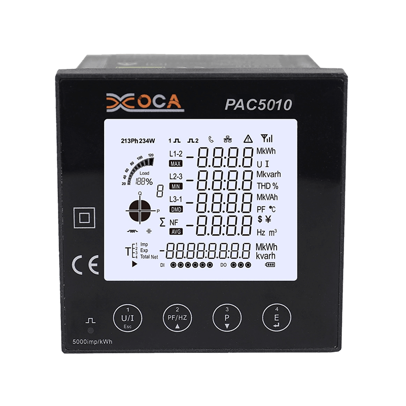 PAC5010 Big LCD WiFi intelligens teljesítménymérő elektromos energiamérő elektromos elemző