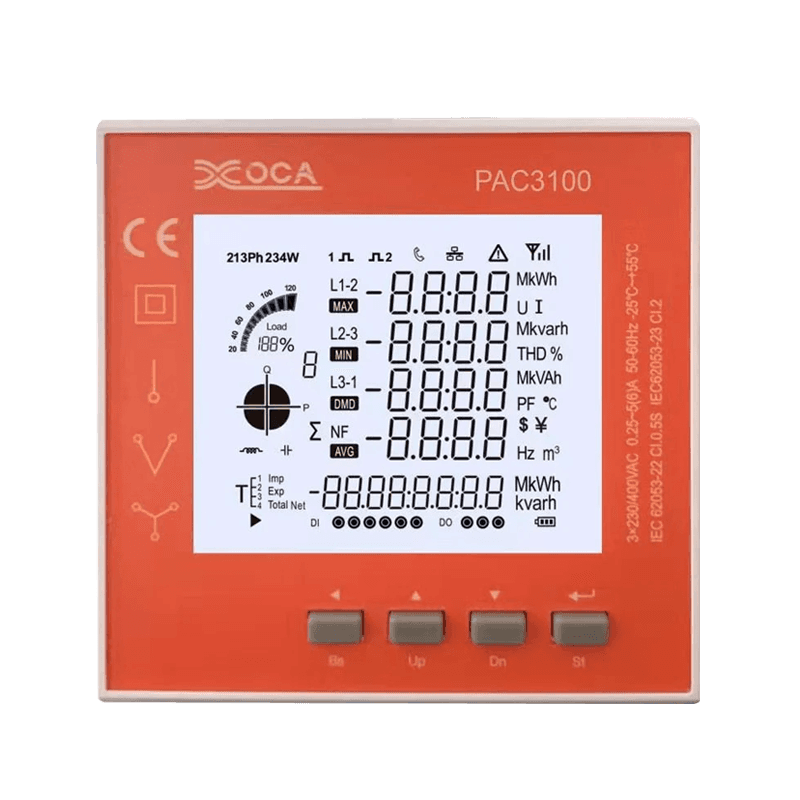 PAC3000 LCD intelligens paneles teljesítménymérő