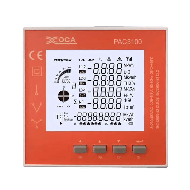 PAC3100 Smart Digital LCD WiFi elektronikus teljesítménymérő