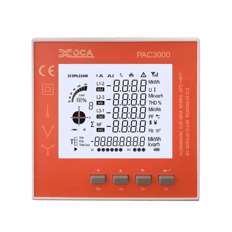 PAC3100 Smart Digital LCD WiFi elektronikus teljesítménymérő