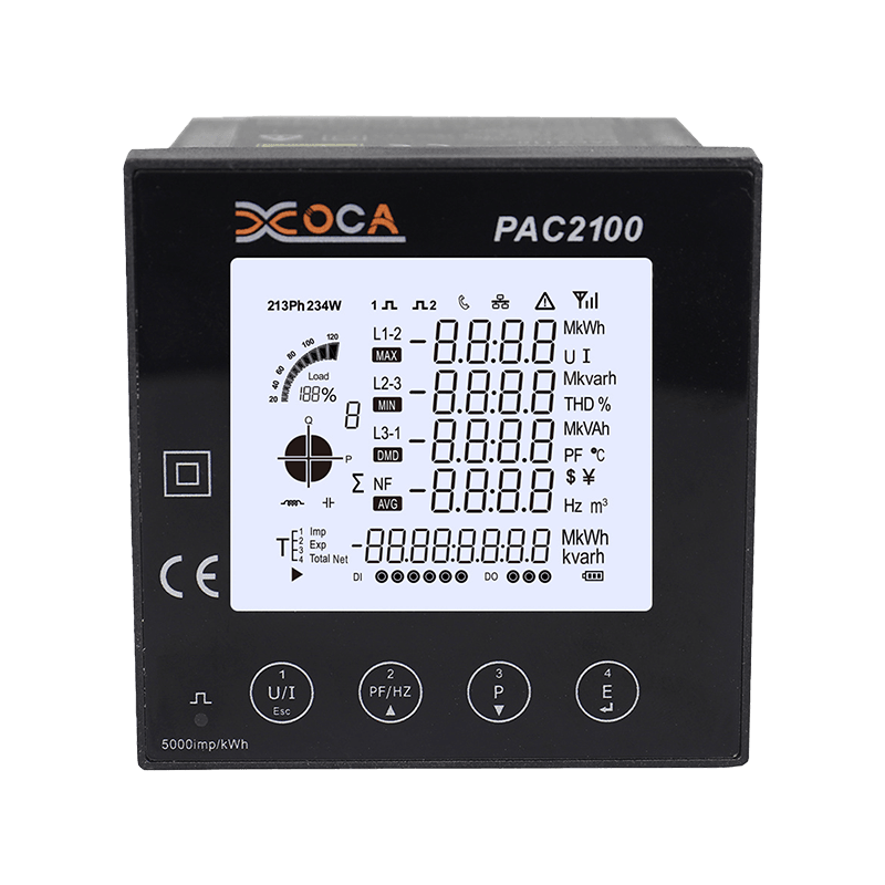 PAC2100 nagyméretű LCD digitális intelligens teljesítménymérő Energiamérő