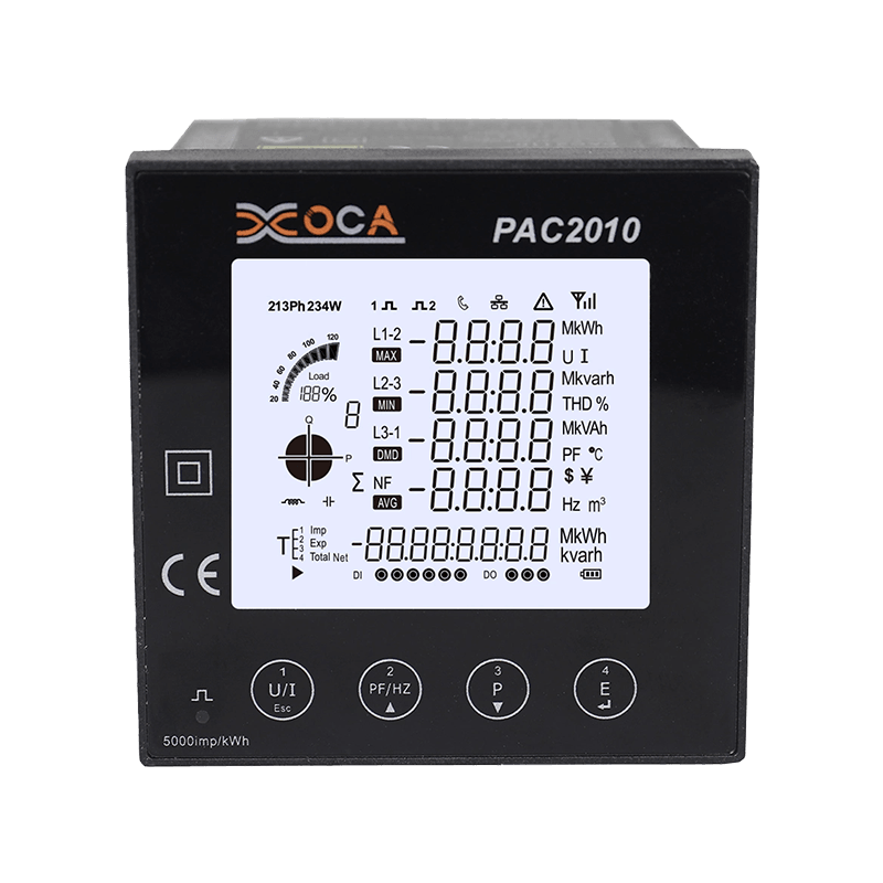 PAC5010 Smart Modbus LCD paneles teljesítménymérő multiméter